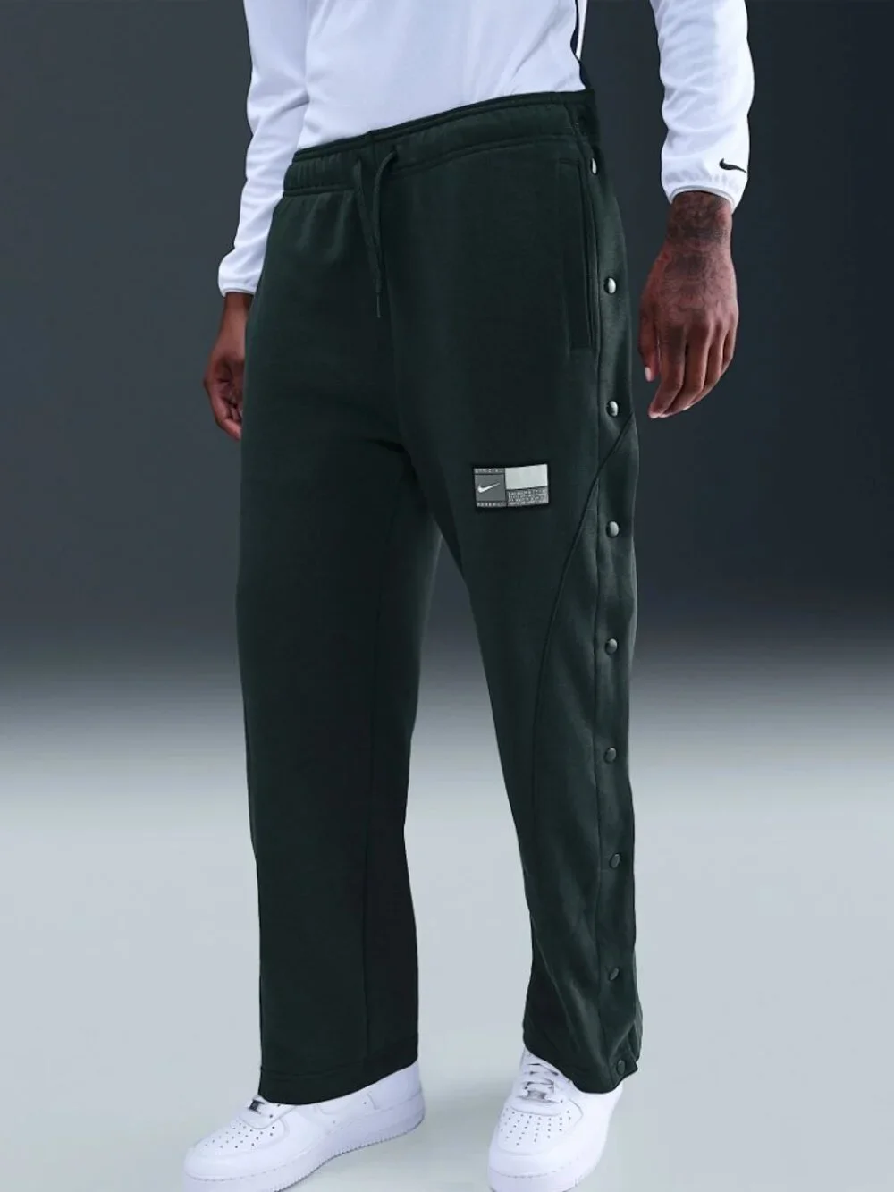 Nike Women's Fleece Tear-Away Basketball Pants Seaweed IB3560-390, Size Medium